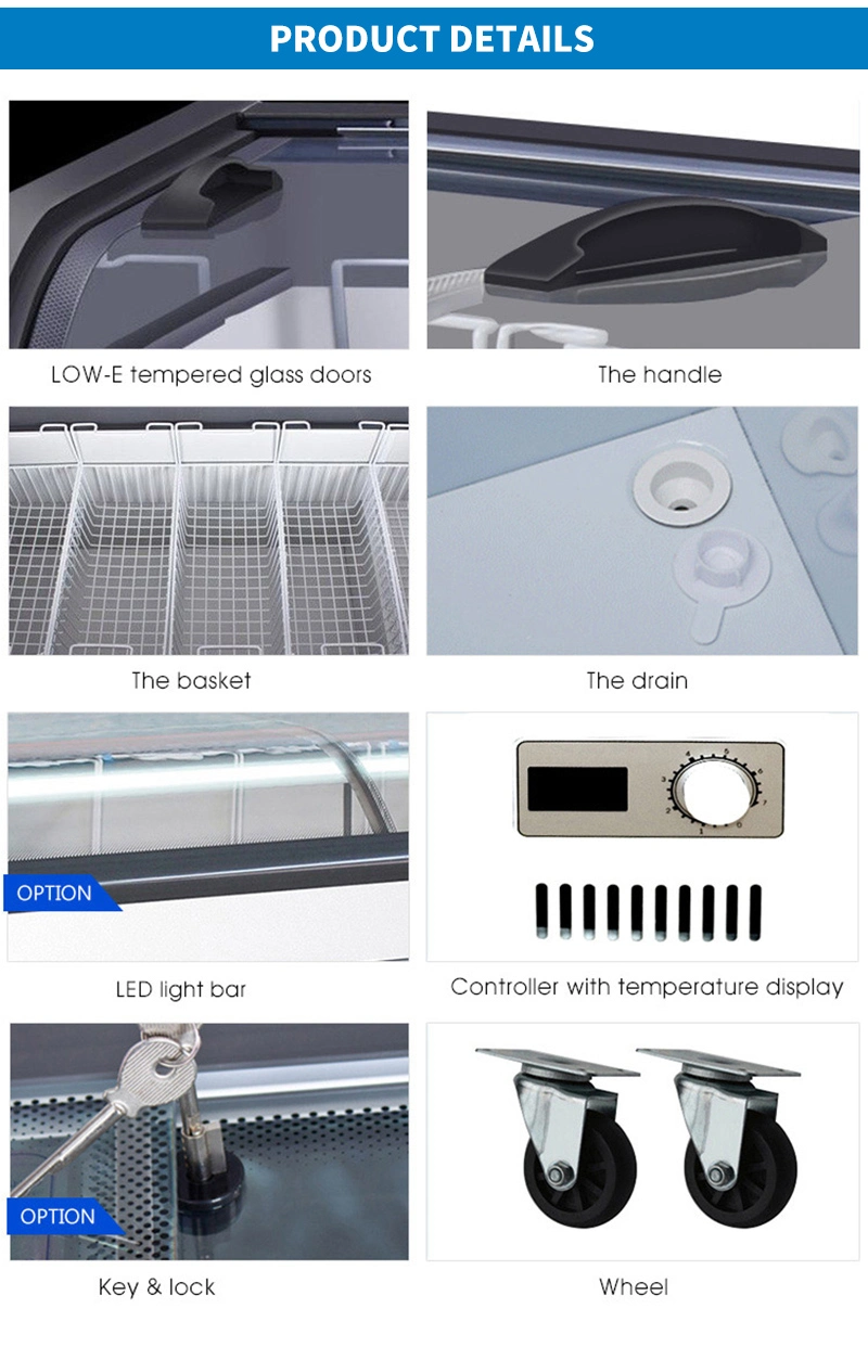 New Products Supermarket Combined Island Refrigeration Equipment Meat Food Fridge Display Freezer/Deep Chest Freezer Refrigerator