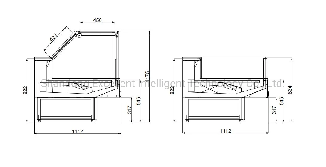 Commercial Refrigerator Freezer Meat Deli Flat Showcase